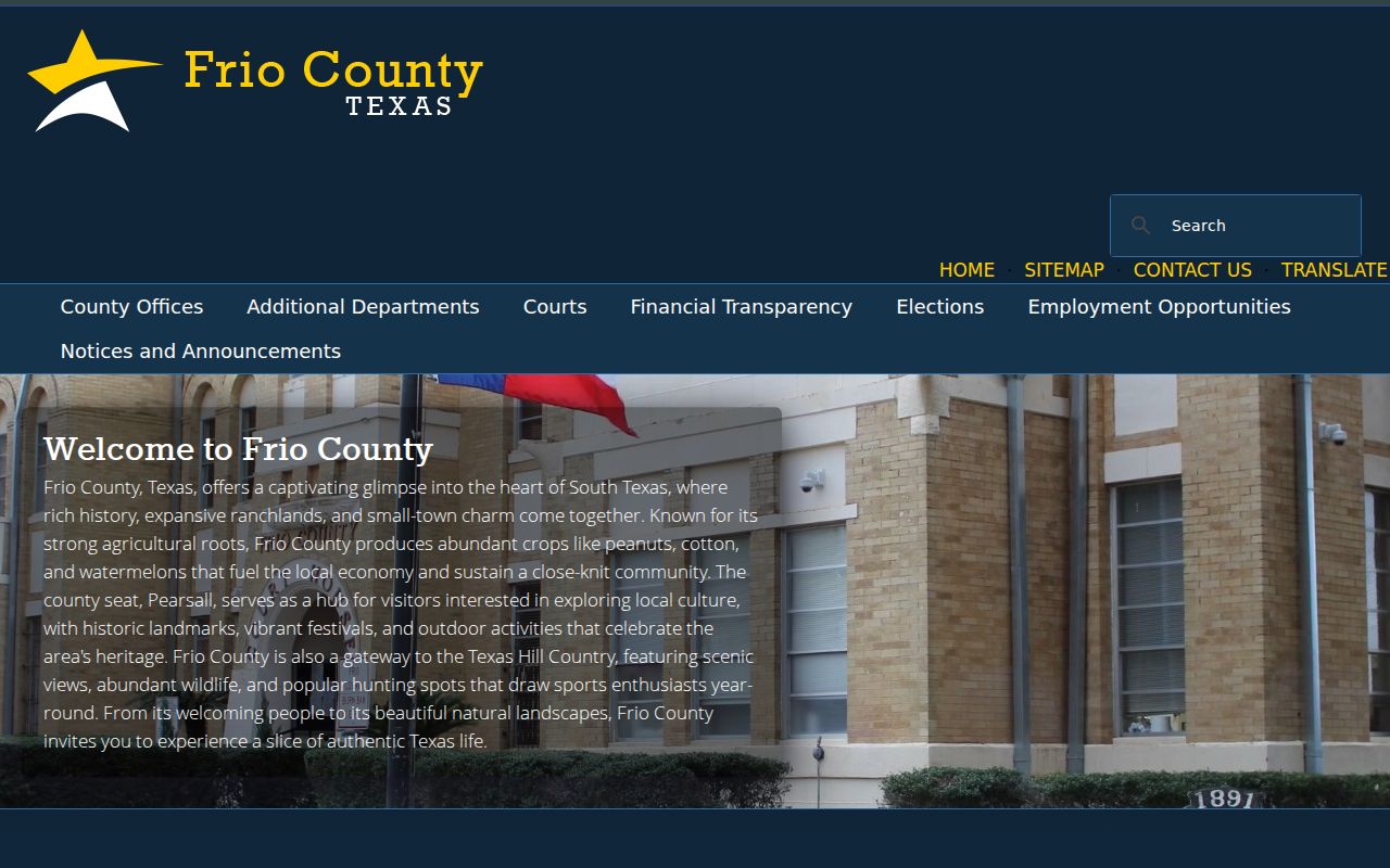 Frio County warrant records research using the official county office page